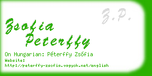 zsofia peterffy business card