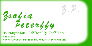 zsofia peterffy business card